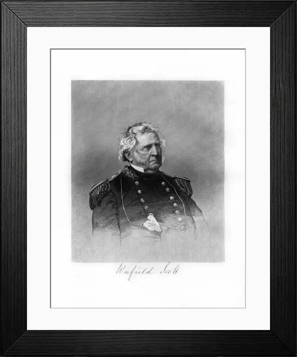 Framed Print : Winfield Scott, United States Army general, diplomat, and presidential candidate, (1872) Framed Print : Winfield Scott, United States Army general, diplomat, and presidential candidate, (1872)