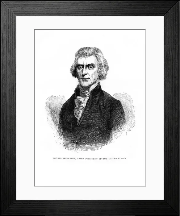 Framed Print : Thomas Jefferson, third President of the United States, 1872 Framed Print : Thomas Jefferson, third President of the United States, 1872