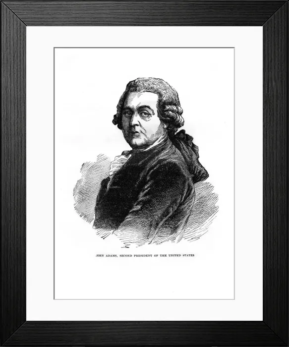 Framed Print : John Adams, the second President of the United States, 1872 Framed Print : John Adams, the second President of the United States, 1872