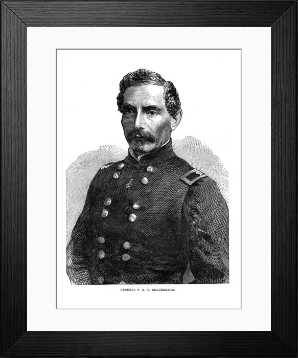 Framed Print : Pierre Gustave Toutant de Beauregard, American soldier, c1860s Framed Print : Pierre Gustave Toutant de Beauregard, American soldier, c1860s