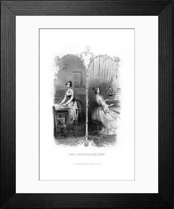 Framed Print : Two Spheres of Life, 1872. Artist: C Burt Framed Print : Two Spheres of Life, 1872. Artist: C Burt