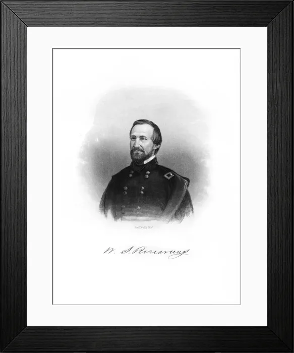 Framed Print : William Starke Rosecrans, American soldier, (1872). Artist: John A O Neill Framed Print : William Starke Rosecrans, American soldier, (1872). Artist: John A O Neill