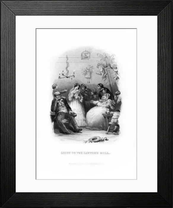 Framed Print : Grist to the Lawyers Mill, 1872. Artist: C Burt Framed Print : Grist to the Lawyers Mill, 1872. Artist: C Burt
