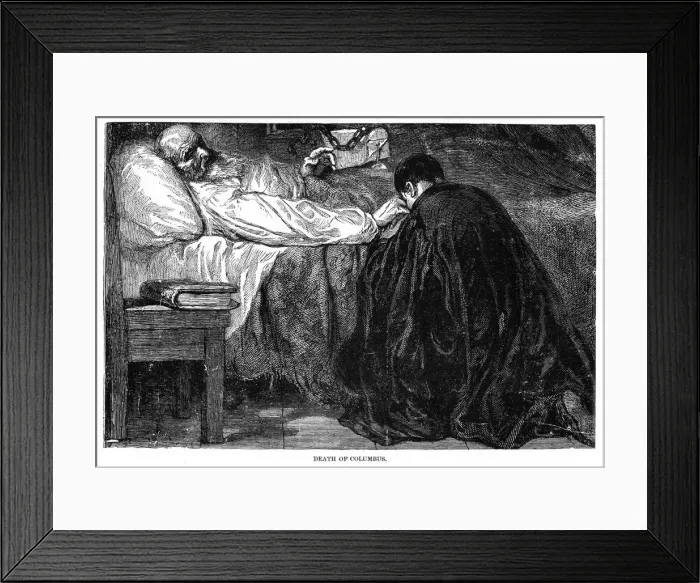 Framed Print : Death of Christopher Columbus, 1506, (1872) Framed Print : Death of Christopher Columbus, 1506, (1872)