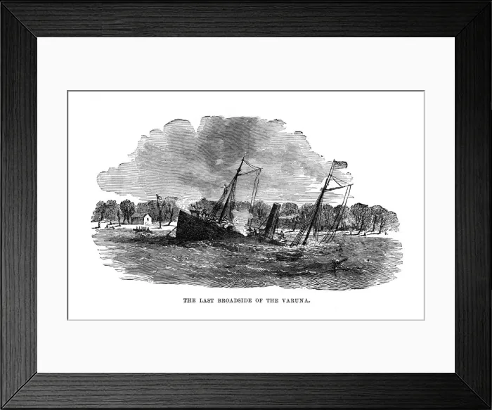 Framed Print : The Last Broadside of the Varuna, 1862, (1872) Framed Print : The Last Broadside of the Varuna, 1862, (1872)