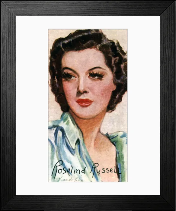 Framed Print : Rosalind Russell, (1907-1976), American film and stage actress, 20th century Framed Print : Rosalind Russell, (1907-1976), American film and stage actress, 20th century