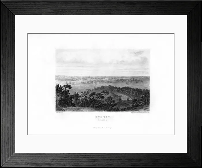 Framed Print : Sydney, Australia, 19th century. Artist: Aubert Framed Print : Sydney, Australia, 19th century. Artist: Aubert