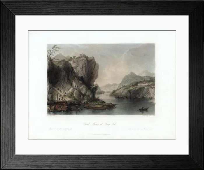 Framed Print : Coal Mines at Ying-Tih, China, c1840. Artist: W A Le Petit Framed Print : Coal Mines at Ying-Tih, China, c1840. Artist: W A Le Petit