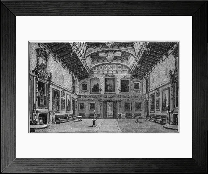 Framed Print : The Waterloo Chamber, Windsor Castle, 1880. Artist: Robert Taylor Pritchett Framed Print : The Waterloo Chamber, Windsor Castle, 1880. Artist: Robert Taylor Pritchett