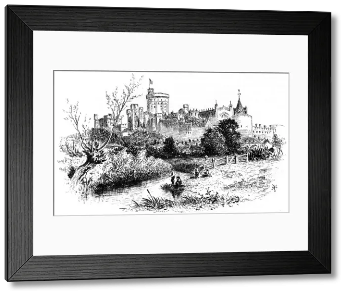 Framed Print : Windsor, from Clewer, 1880. Artist: Robert Taylor Pritchett