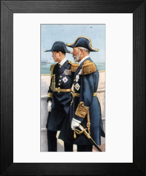 Framed Print : George V and the Prince of Wales reviewing the Fleet, July 26th, 1924, (c1935) Framed Print : George V and the Prince of Wales reviewing the Fleet, July 26th, 1924, (c1935)