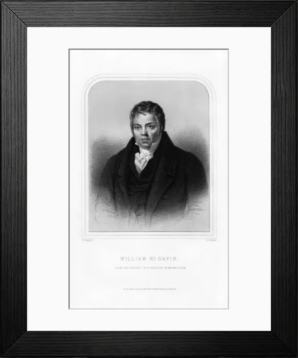 Framed Print : William McGavin, Scottish controversialist, (1870). Artist:s Freeman Framed Print : William McGavin, Scottish controversialist, (1870). Artist:s Freeman