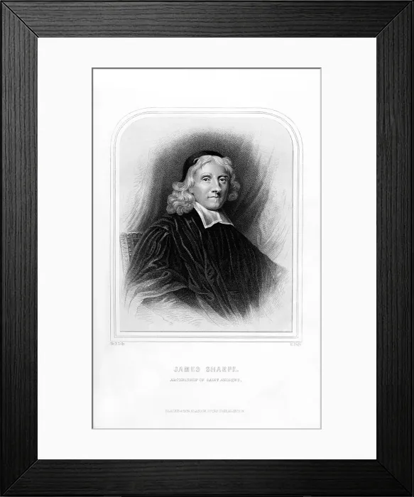 Framed Print : James Sharpe, Scottish clergyman, (1870). Artist: R Page Framed Print : James Sharpe, Scottish clergyman, (1870). Artist: R Page