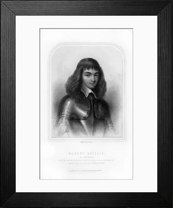 Framed Print : Robert Baillie, Scottish historical writer and professor of divinity, (1870). Artist: J Shury Framed Print : Robert Baillie, Scottish historical writer and professor of divinity, (1870). Artist: J Shury