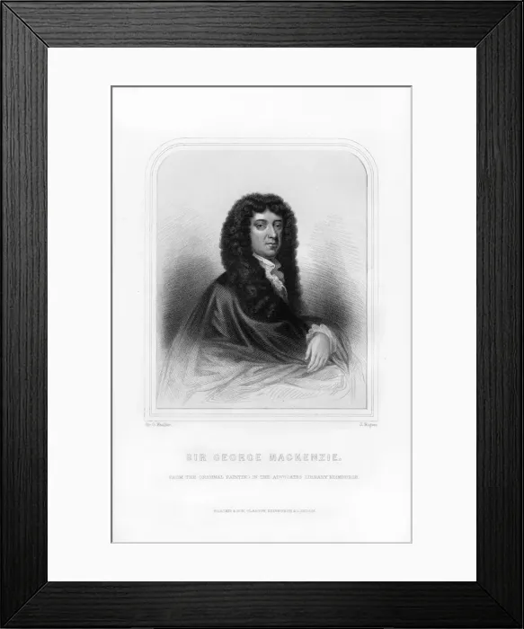 Framed Print : Sir George Mackenzie of Rosehaugh, Scottish lawyer and legal writer, (1870). Artist: J Rogers Framed Print : Sir George Mackenzie of Rosehaugh, Scottish lawyer and legal writer, (1870). Artist: J Rogers
