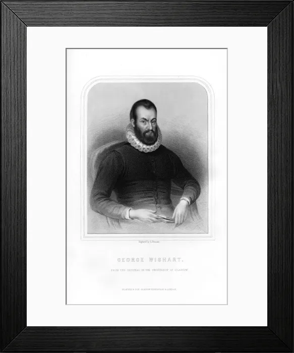 Framed Print : George Wishart, Scottish religious reformer and Protestant martyr, (1870). Artist:s Freeman Framed Print : George Wishart, Scottish religious reformer and Protestant martyr, (1870). Artist:s Freeman