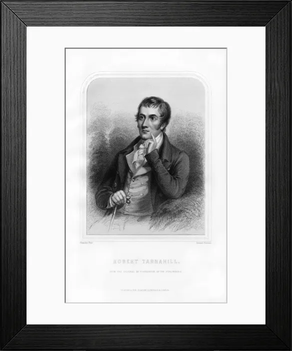 Framed Print : Robert Tannahill, Scottish poet, 1870. Artist: Samuel Freeman Framed Print : Robert Tannahill, Scottish poet, 1870. Artist: Samuel Freeman