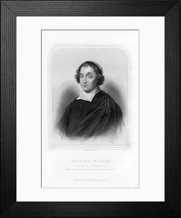 Framed Print : David Beaton, Archbishop of St Andrews, (1870). Artist:s Freeman Framed Print : David Beaton, Archbishop of St Andrews, (1870). Artist:s Freeman