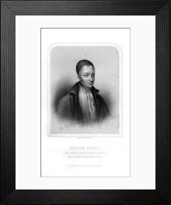 Framed Print : Hector Boece or Boyce, Scottish philosopher, (1870). Artist: W Howison Framed Print : Hector Boece or Boyce, Scottish philosopher, (1870). Artist: W Howison