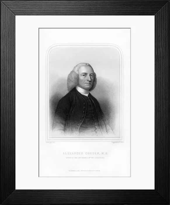 Framed Print : Alexander Cruden, author of a concordance to the Bible, (1870). Artist: W Holl Framed Print : Alexander Cruden, author of a concordance to the Bible, (1870). Artist: W Holl