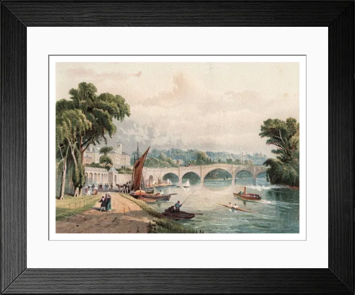 Framed Print : Richmond Bridge, 1880 Framed Print : Richmond Bridge, 1880