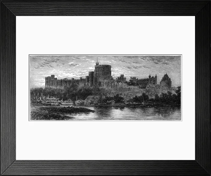Framed Print : Windsor at Sunrise, from the Brocas, 1880. Artist: Robert Taylor Pritchett Framed Print : Windsor at Sunrise, from the Brocas, 1880. Artist: Robert Taylor Pritchett