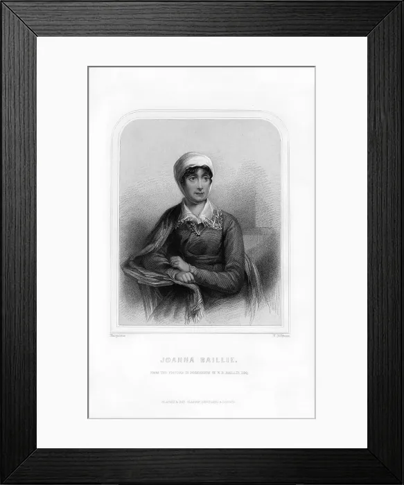 Framed Print : Joanna Baillie, Scottish poetess and dramatist, (1870). Artist: H Robinson Framed Print : Joanna Baillie, Scottish poetess and dramatist, (1870). Artist: H Robinson