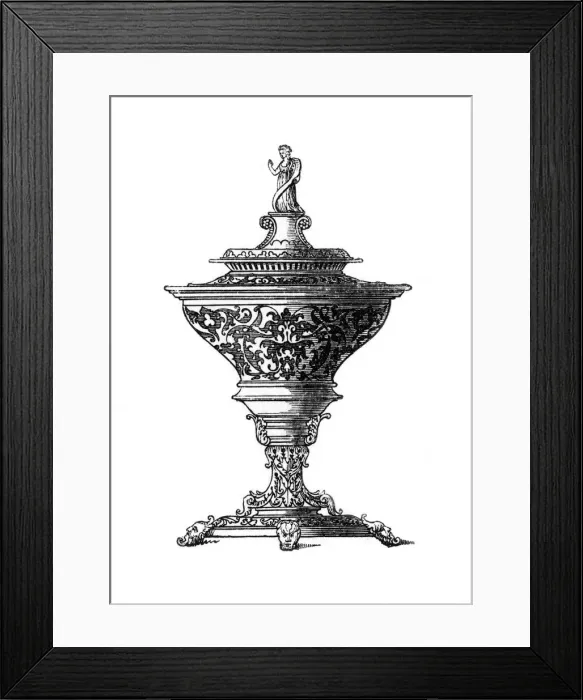 Framed Print : Design for a saltcellar, 1645, (1843). Artist: Henry Shaw Framed Print : Design for a saltcellar, 1645, (1843). Artist: Henry Shaw