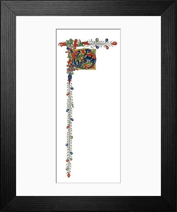 Framed Print : Initial letter D, c1445, (1843). Artist: Henry Shaw Framed Print : Initial letter D, c1445, (1843). Artist: Henry Shaw