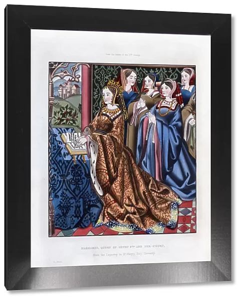 Margaret, Queen of Henry VI, and her Court, mid-15th century, (1843). Artist: Henry Shaw