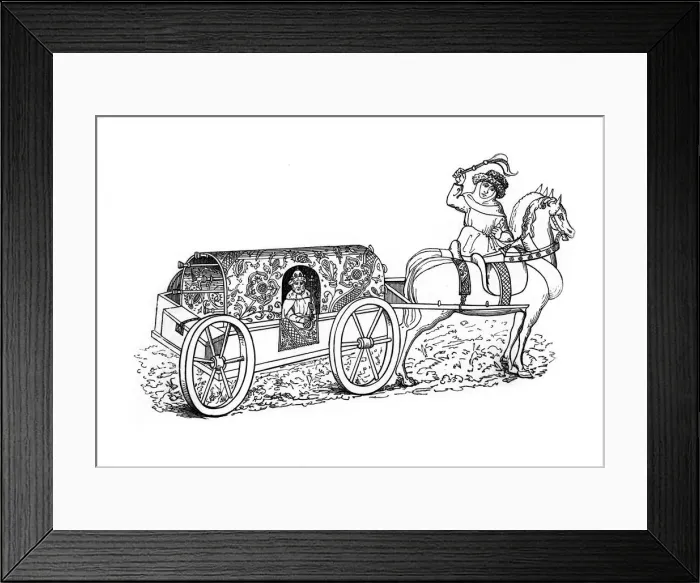 Framed Print : Coach, mid-late 15th century. Artist: Henry Shaw Framed Print : Coach, mid-late 15th century. Artist: Henry Shaw