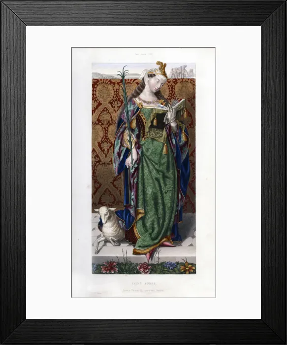 Framed Print : Saint Agnes, c1520, (1843). Artist: Henry Shaw Framed Print : Saint Agnes, c1520, (1843). Artist: Henry Shaw