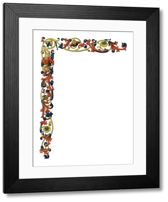 Framed Print : Decorative border, c15th century, (1843). Artist: Henry Shaw Framed Print : Decorative border, c15th century, (1843). Artist: Henry Shaw