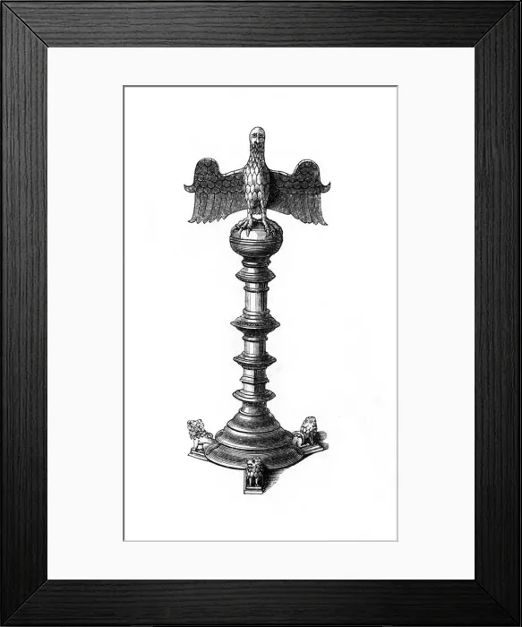 Framed Print : Lectern, c15th century?, (1843). Artist: Henry Shaw Framed Print : Lectern, c15th century?, (1843). Artist: Henry Shaw