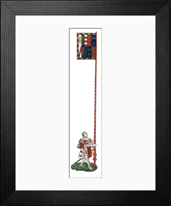 Framed Print : Herald bearing a banner, c1445, (1843). Artist: Henry Shaw Framed Print : Herald bearing a banner, c1445, (1843). Artist: Henry Shaw