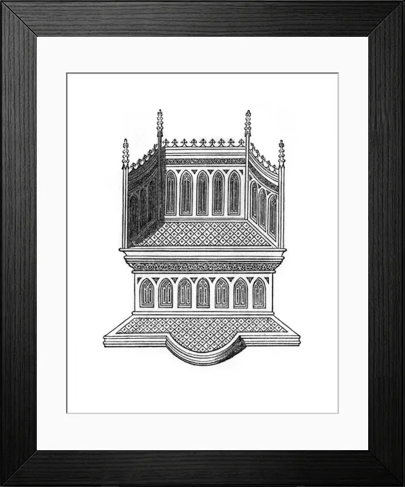Framed Print : Throne, (1843). Artist: Henry Shaw Framed Print : Throne, (1843). Artist: Henry Shaw