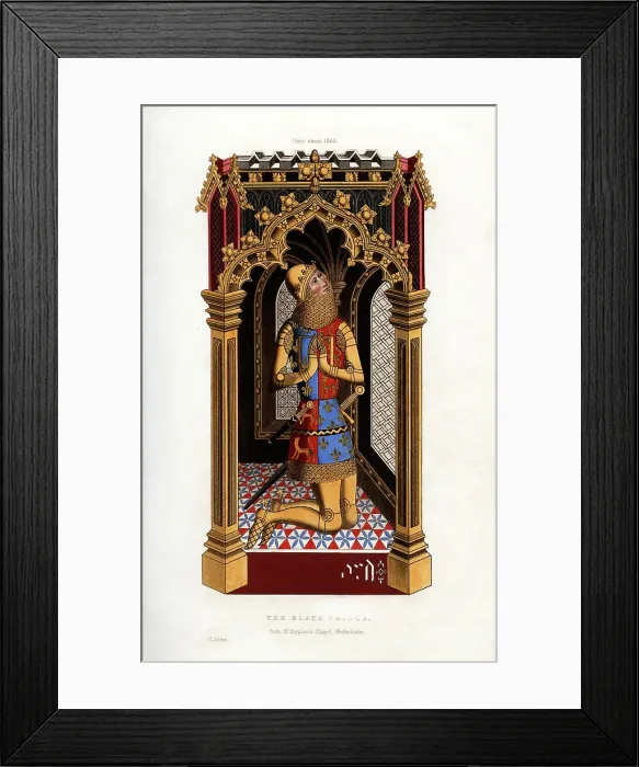 Framed Print : The Black Prince, c1355, (1843). Artist: Henry Shaw Framed Print : The Black Prince, c1355, (1843). Artist: Henry Shaw