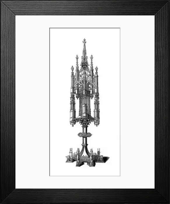Framed Print : Monstrance, (1843). Artist: Henry Shaw Framed Print : Monstrance, (1843). Artist: Henry Shaw