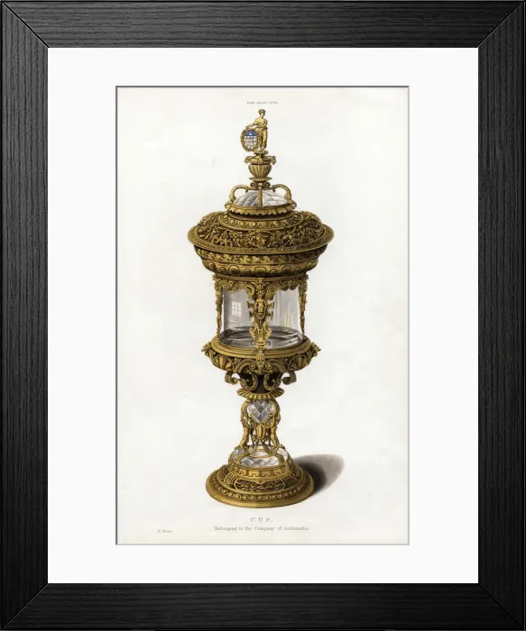 Framed Print : Cup, c1558, (1843). Artist: Henry Shaw Framed Print : Cup, c1558, (1843). Artist: Henry Shaw