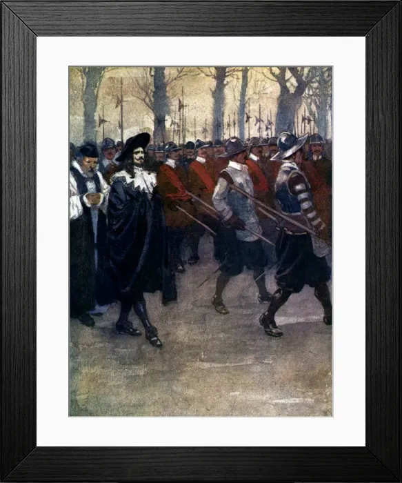 Framed Print : Charles the King walked for the last time through the streets of London, 1649, (1905). Artist: As Forrest Framed Print : Charles the King walked for the last time through the streets of London, 1649, (1905). Artist: As Forrest