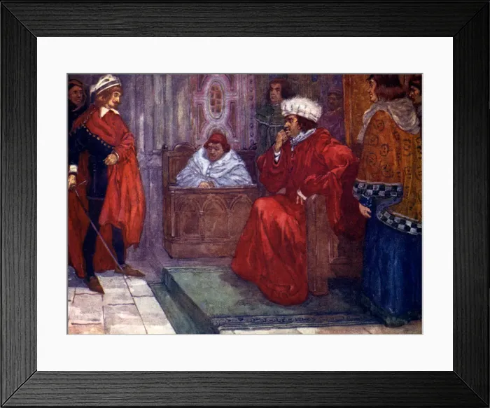 Framed Print : I send you to prison, said Judge Gascoigne, 14th century, (1905). Artist: As Forrest Framed Print : I send you to prison, said Judge Gascoigne, 14th century, (1905). Artist: As Forrest