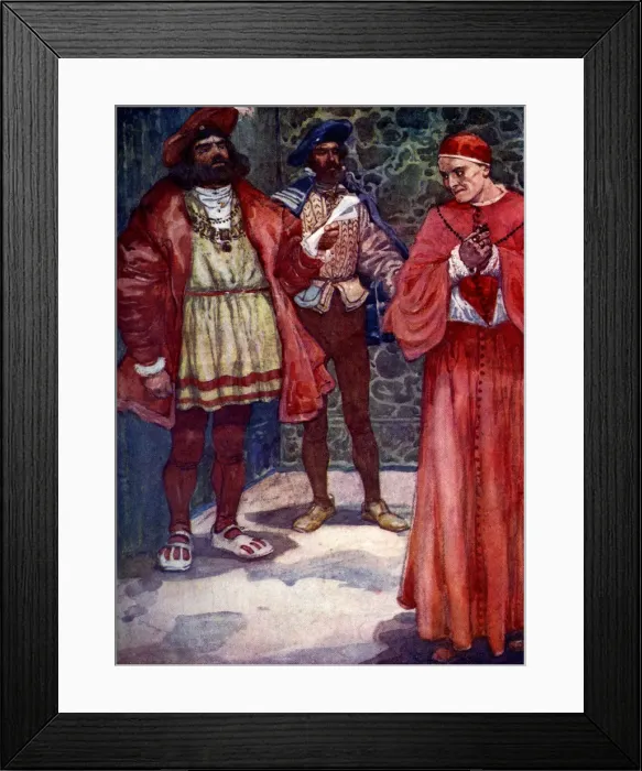 Framed Print : Henry sent Wolsey away from court, c1529, (1905). Artist: As Forrest Framed Print : Henry sent Wolsey away from court, c1529, (1905). Artist: As Forrest