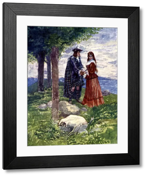 Framed Print : They took a sad farewell of each other, 1746, (1905). Artist: As Forrest Framed Print : They took a sad farewell of each other, 1746, (1905). Artist: As Forrest