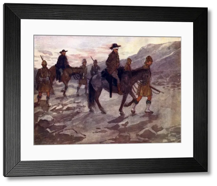 Framed Print : The Boer leaders were blindfolded and guarded by soldiers of the Black Watch, 1902, (1905). Artist: As Forrest Framed Print : The Boer leaders were blindfolded and guarded by soldiers of the Black Watch, 1902, (1905). Artist: As Forrest