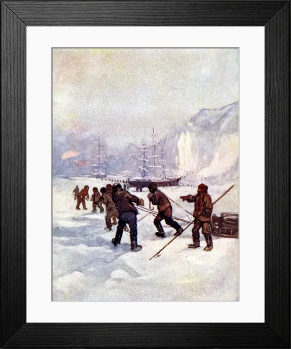 Framed Print : The ships were called the Terror and the Erebus, 1847, (1905). Artist: As Forrest Framed Print : The ships were called the Terror and the Erebus, 1847, (1905). Artist: As Forrest