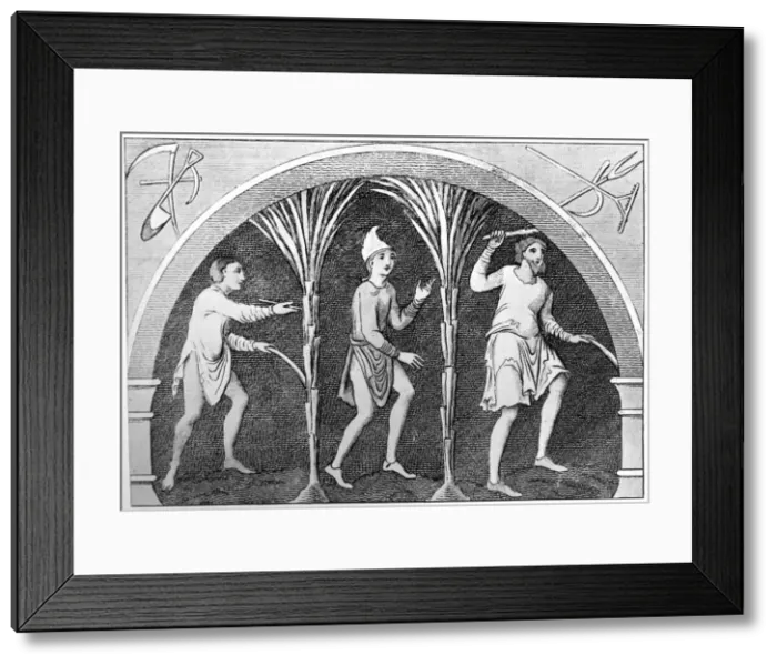 Framed Print : Saxon farm workers, (1910) Framed Print : Saxon farm workers, (1910)