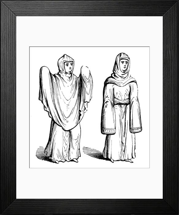 Framed Print : Anglo-Saxon travelling cloaks, (1910) Framed Print : Anglo-Saxon travelling cloaks, (1910)