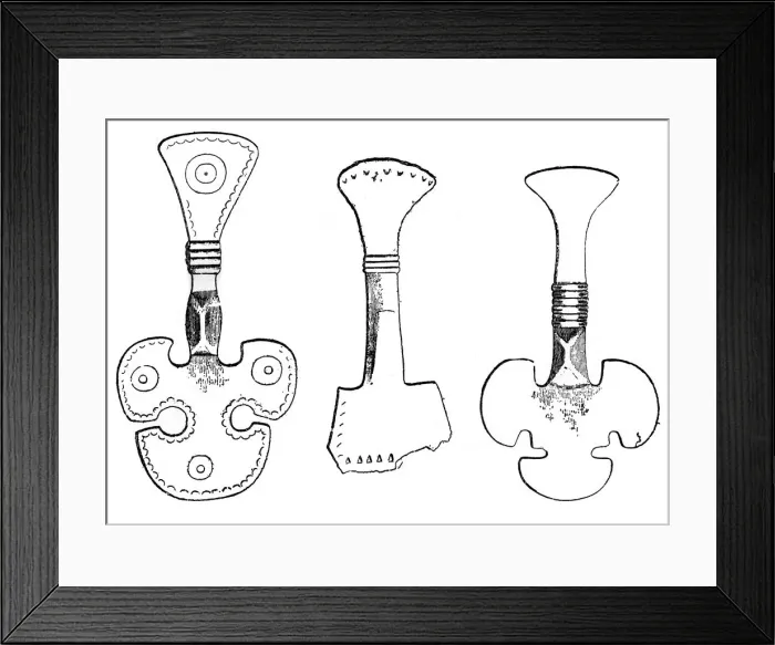 Framed Print : Saxon fibulae, (1910) Framed Print : Saxon fibulae, (1910)