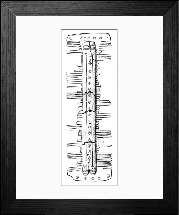 Framed Print : Saxon comb, (1910) Framed Print : Saxon comb, (1910)