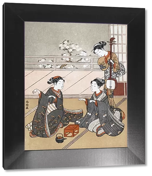 Girls Playing the Game of Ken, c1745-1770. Artist: Suzuki Harunobu